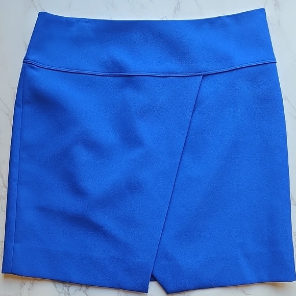 J. Crew Dresses & Skirts - J. Crew Asymmetrical Faux Wrap Royal Blue Skirt 6